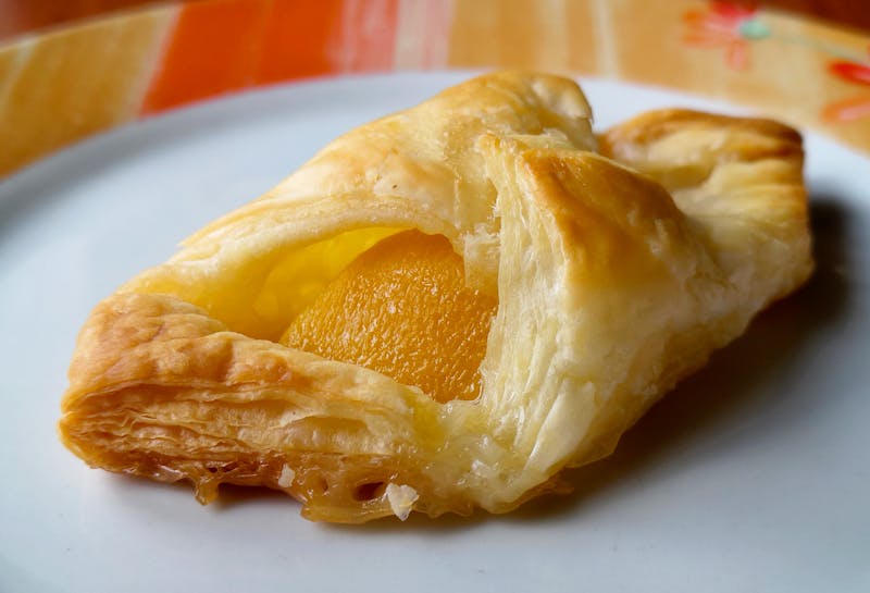 Peach Honey Turnover - warm flaky pastry dessert